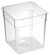 Olmecs Clear Polycarbonate Square Container 8 Qt (22x22x23 Cms) with Lid